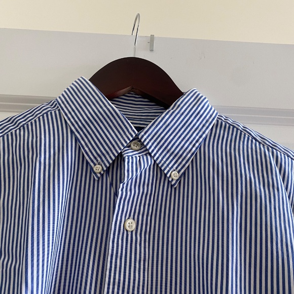 Ralph Lauren Navy & White Long Sleeve Button-Down Shirt Size 15 1/2/32/33 - Picture 4 of 8